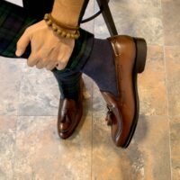 HS-tassel-loafer-Dark-Brown-03-sole-up all men girls